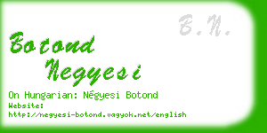 botond negyesi business card